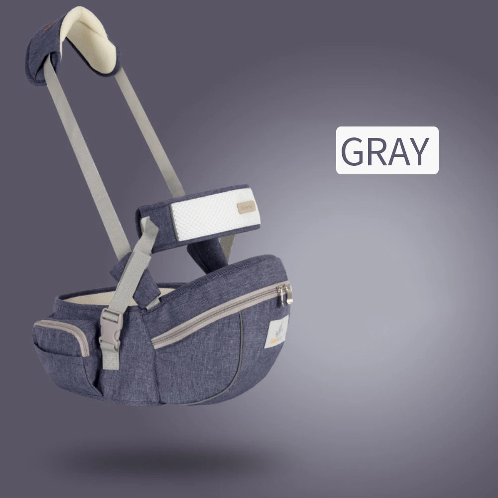 Marsupio Ergonómico para Bebés con Asiento Acolchado, Soporte Lumbar y Bolsillos Extra - Effepilab